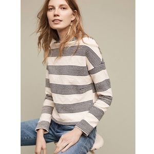 Anthropologie Eri + Ali Striped Mockneck Sweater